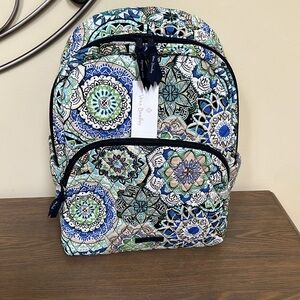 NEW Vera Bradley Essential Backpack in Sketched Medallion Pattern- Cotton